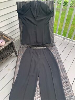Women's Black long sleeve Tailored Pantsuit